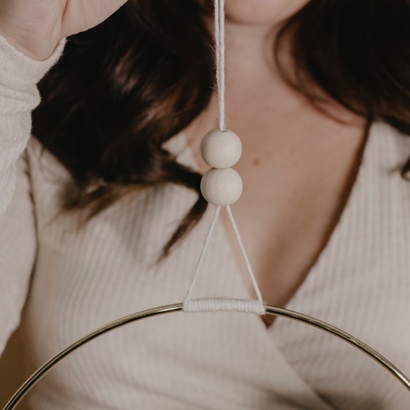 Boho ring macrame wall hanging - Picture 2 of 3